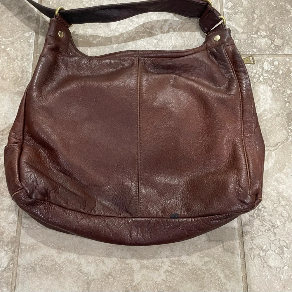 Coronado Brown Leather Hobo Bag‎